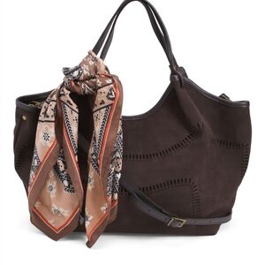 🤎🔹️CHEVAL 🔹️chocolate suede Made In Italy Tote Bag